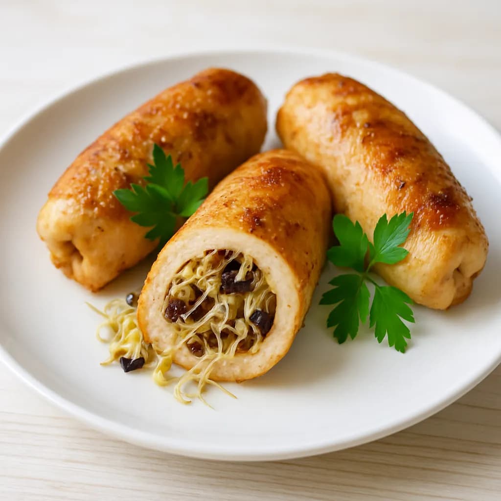 Bakalowe roladki z kurczaka nadziewane kiełkami