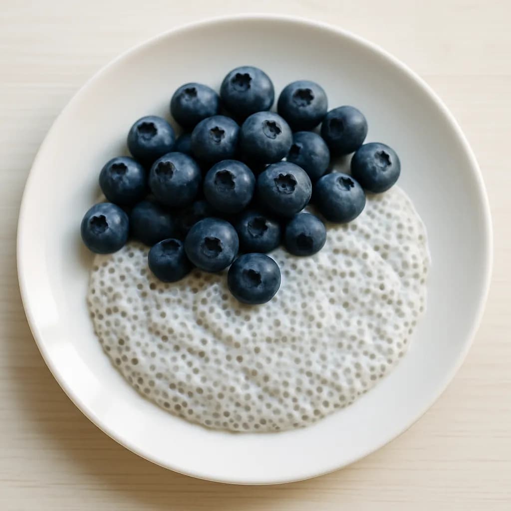 Chia pudding z borówkami