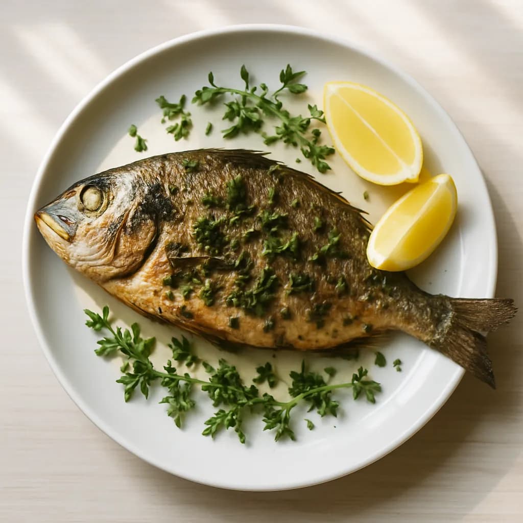Dorada pieczona z ziołami