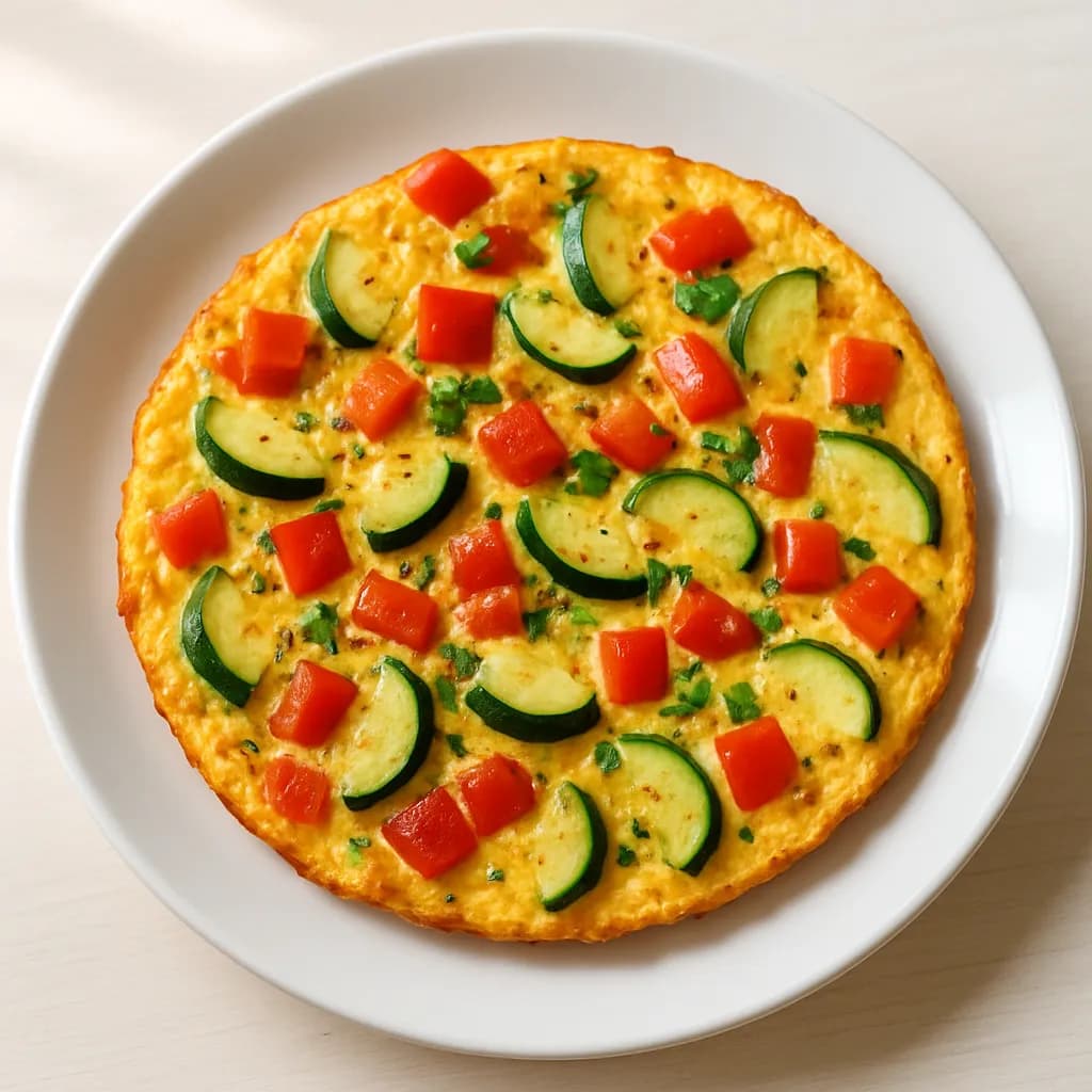 Frittata z papryką i cukinią