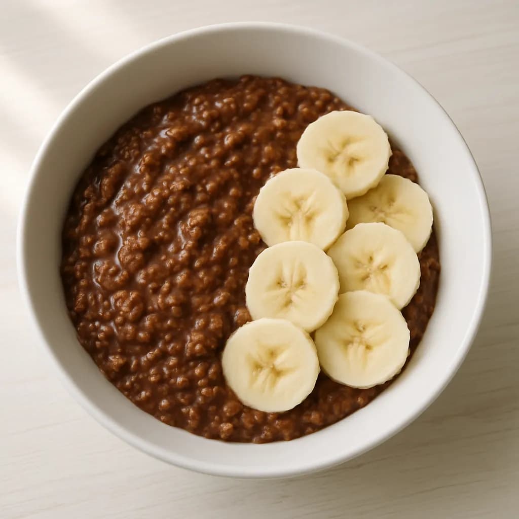 Kakaowa owsianka z bananem