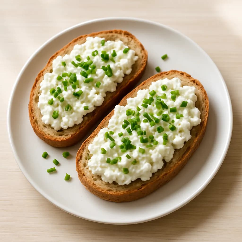 Kanapki z twarożkiem i szczypiorkiem