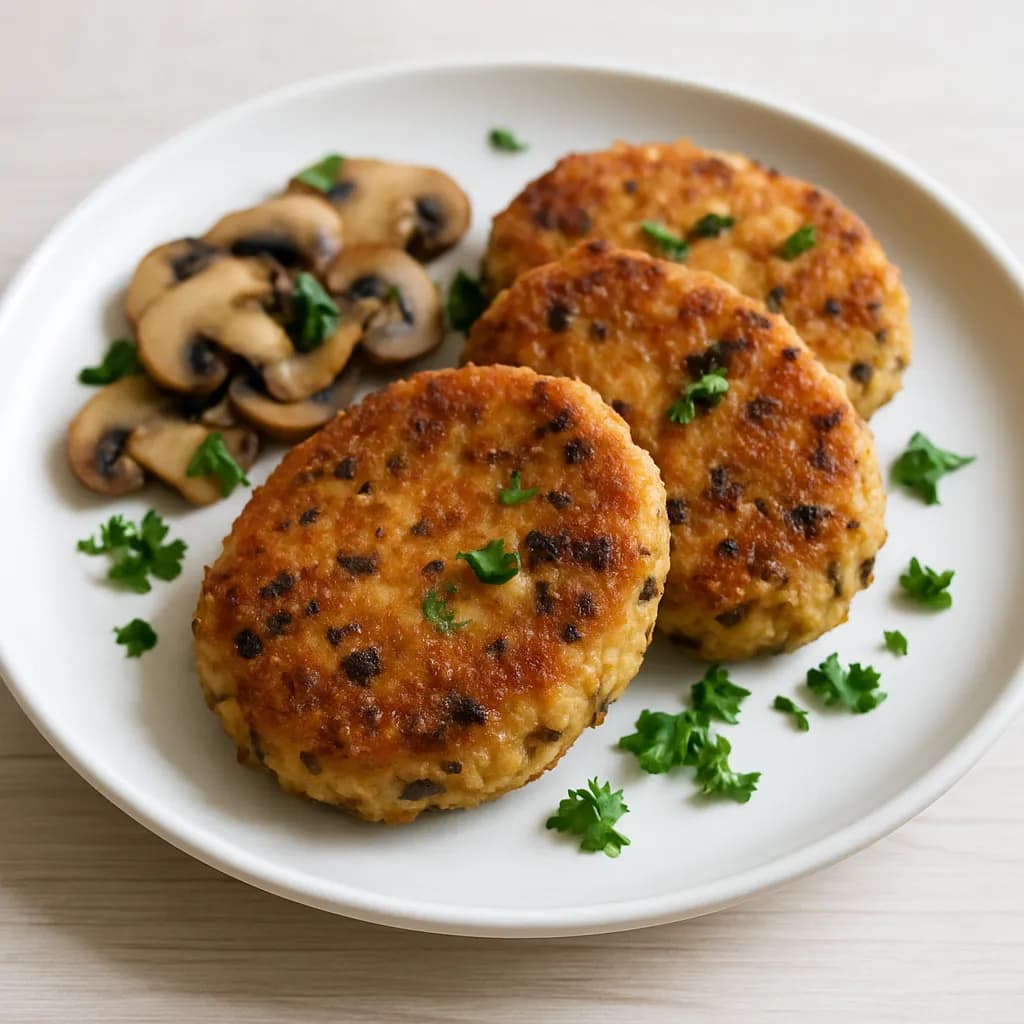 Kotlety z tofu i pieczarek