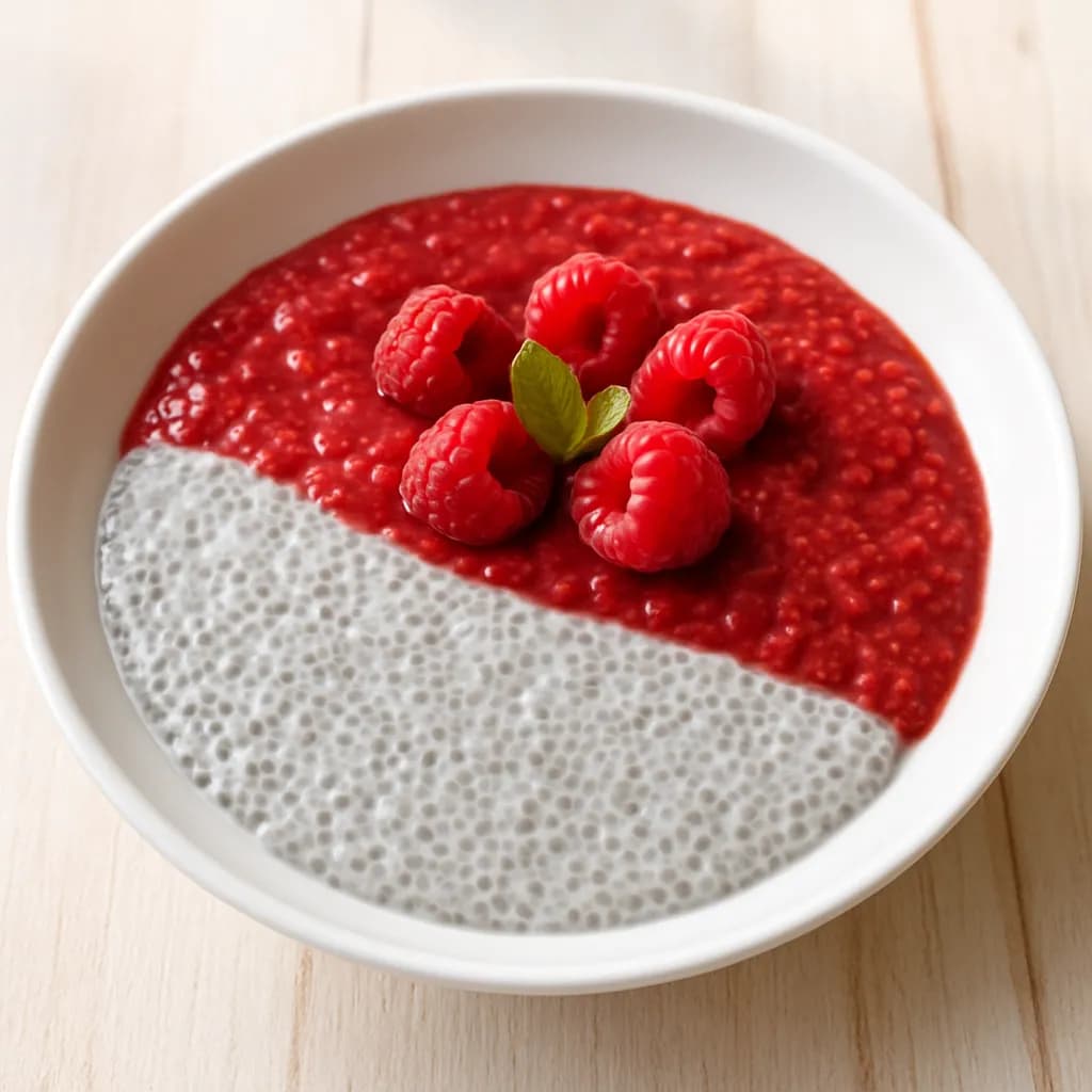 Malinowy pudding chia