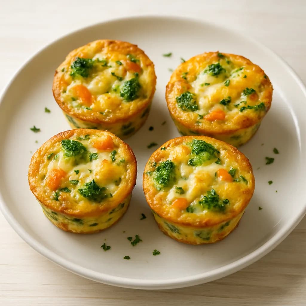 Muffinki warzywno-jajeczne z serem