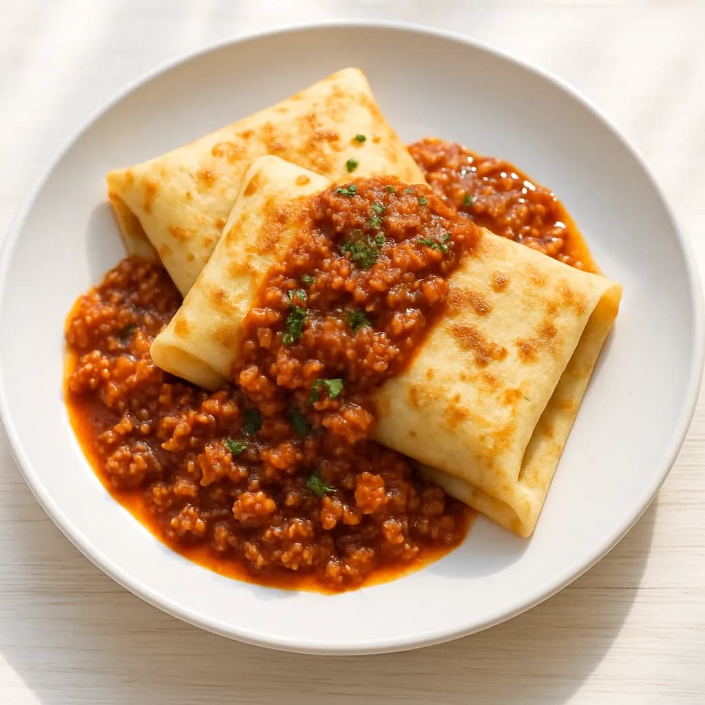 Naleśniki z sosem bolognese