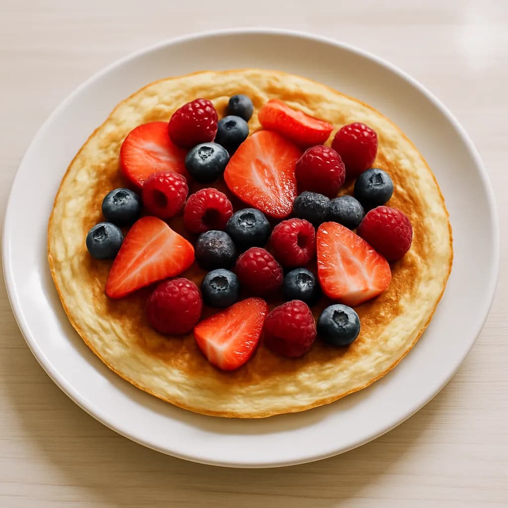 Omlet białkowy z owocami