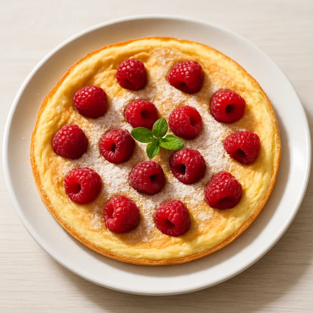 Omlet na słodko z malinami
