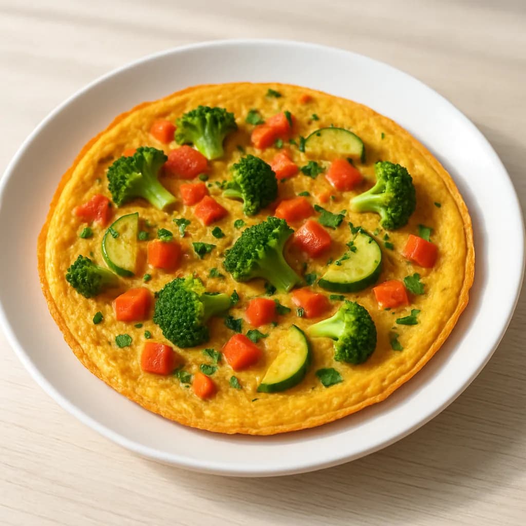 Omlet warzywny ciecierzycowy