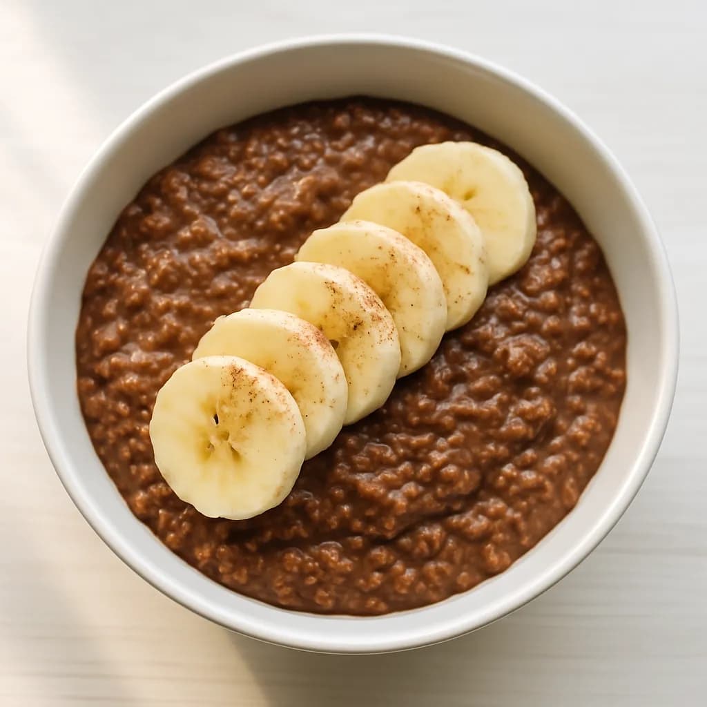 Owsianka z kakao i bananem
