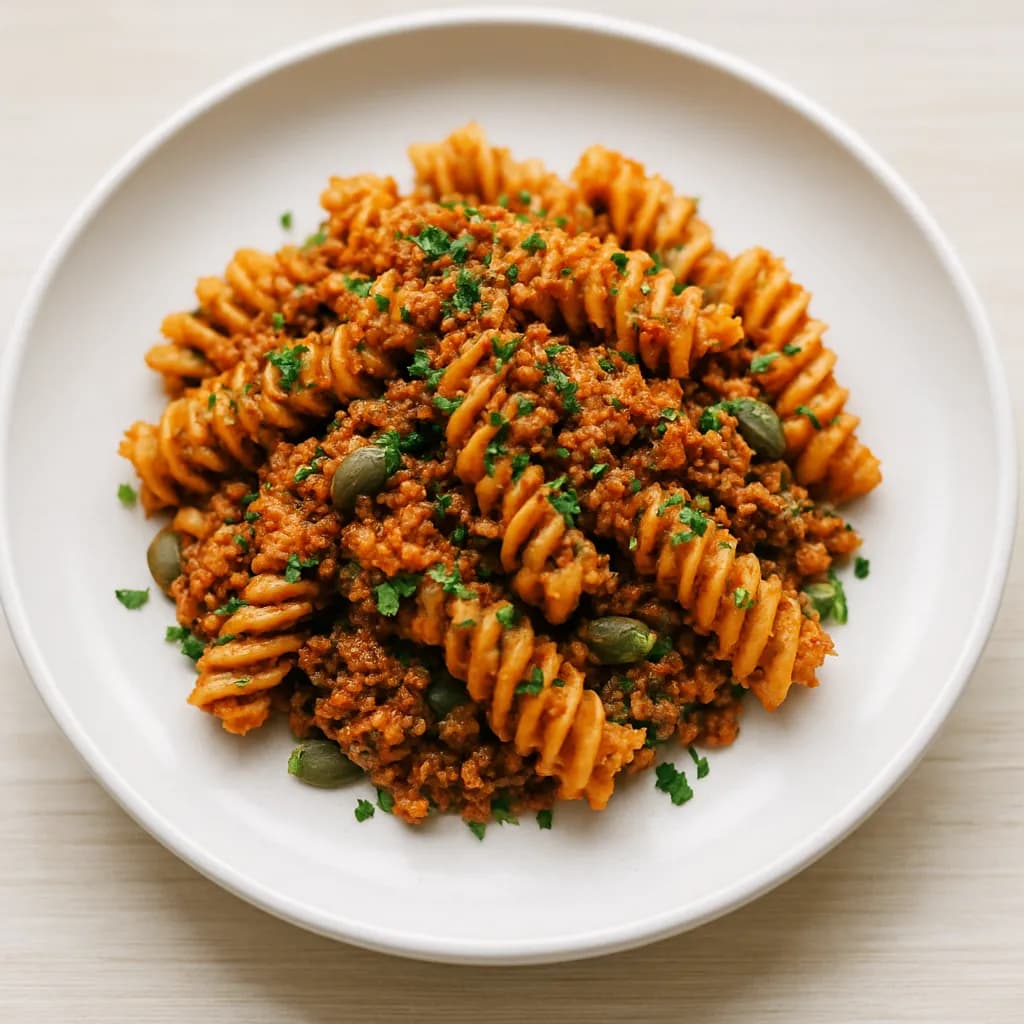 Pasta z pestek dyni i suszonych pomidorów