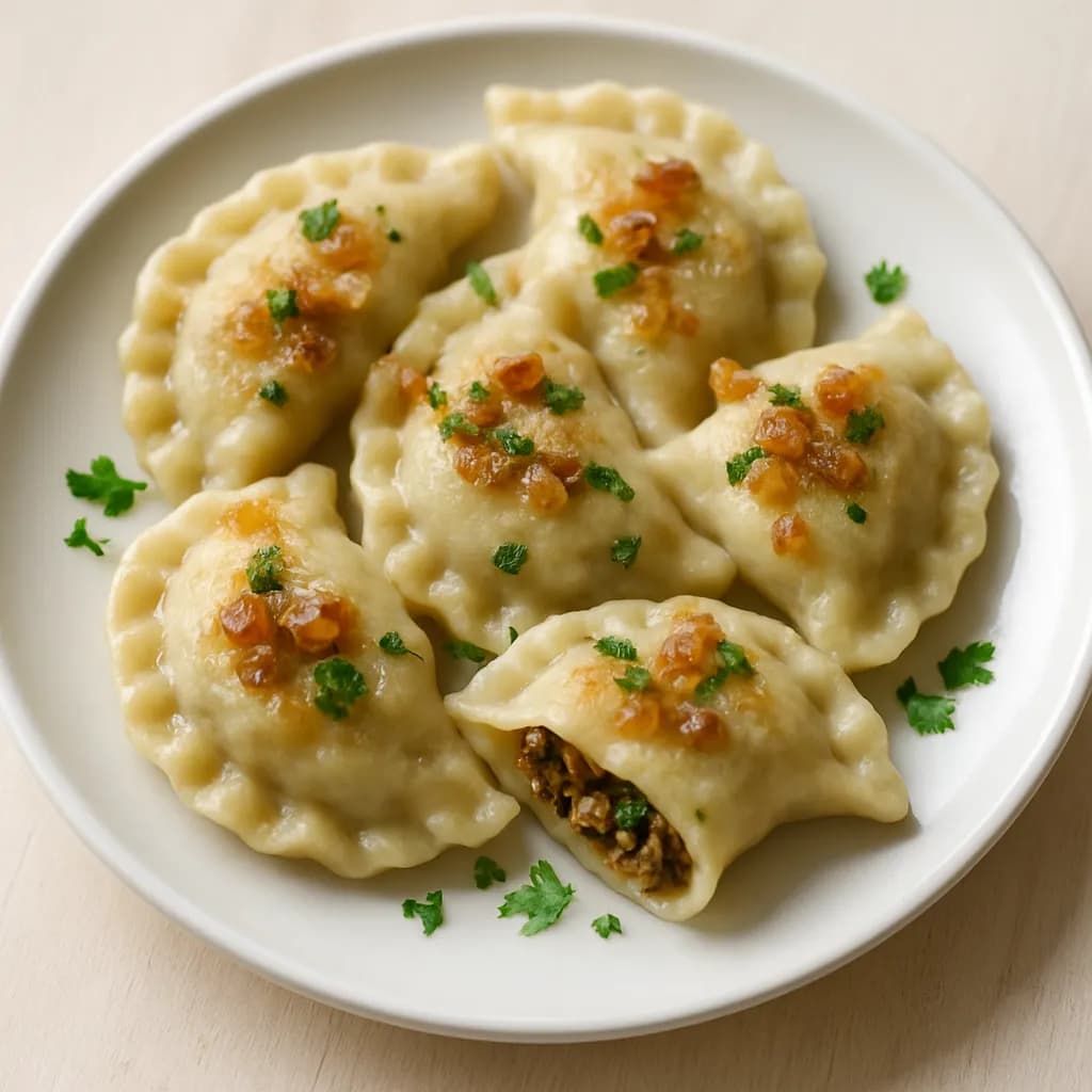 Pierogi z zieloną soczewicą