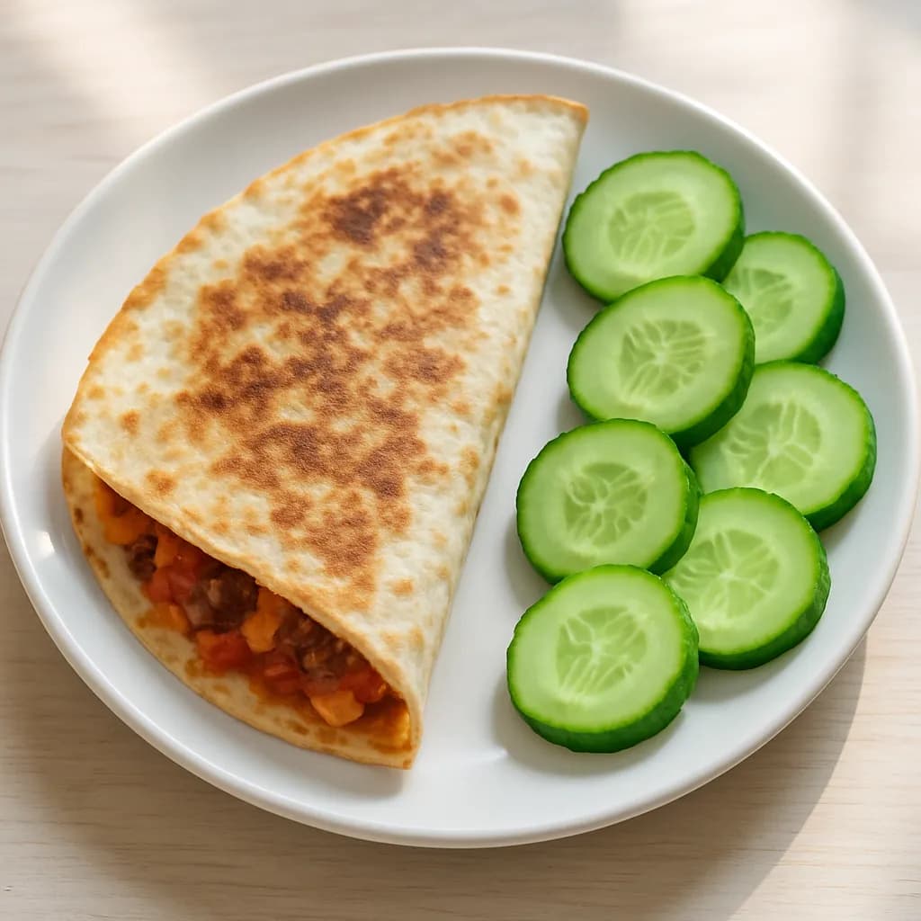 Quasadilla z ogórkiem