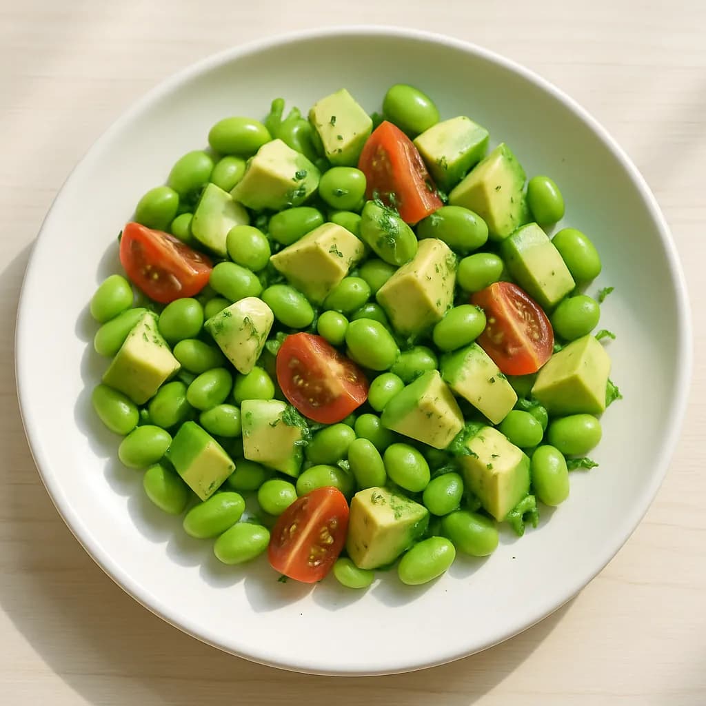 Sałatka z edamame i awokado