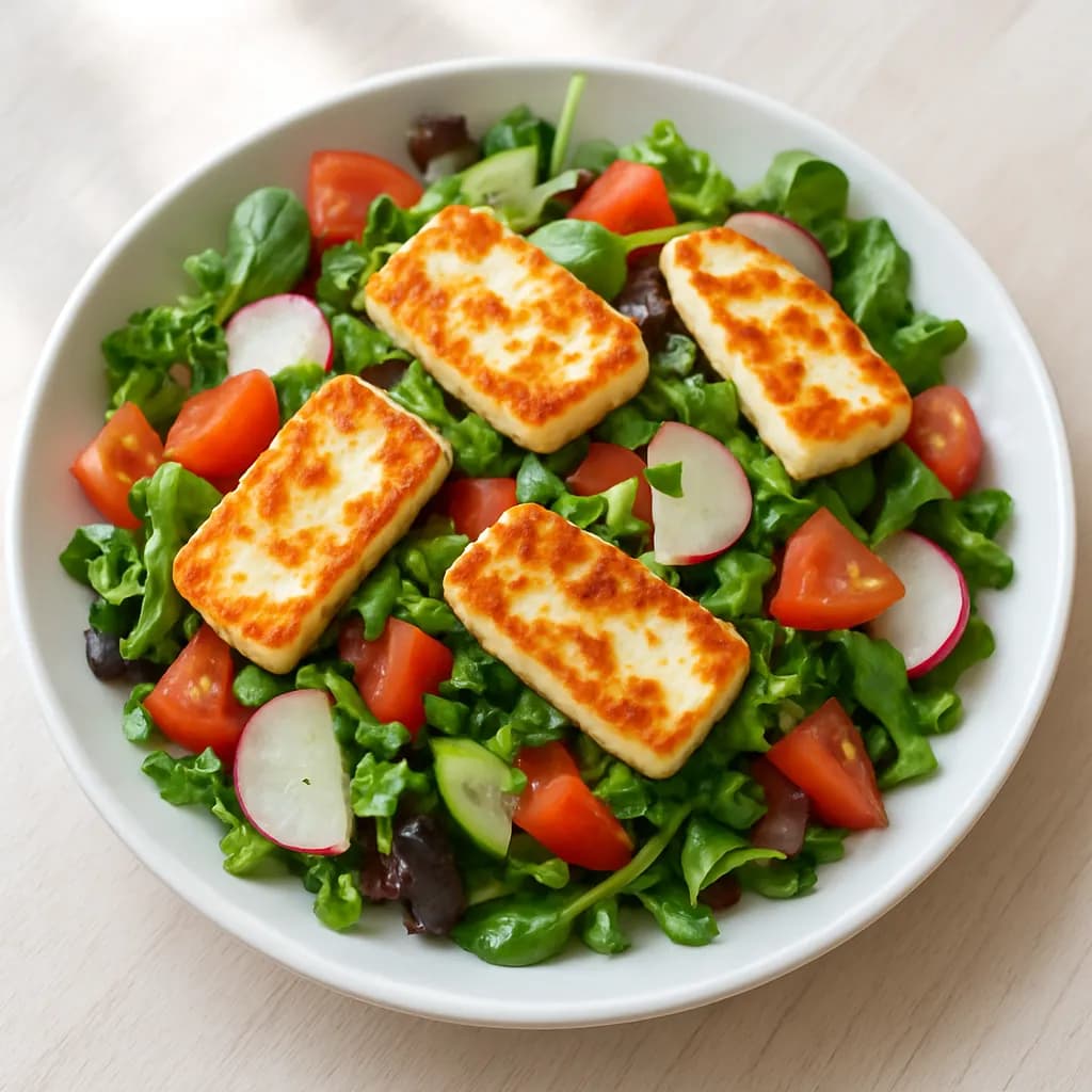 Sałatka z serem halloumi
