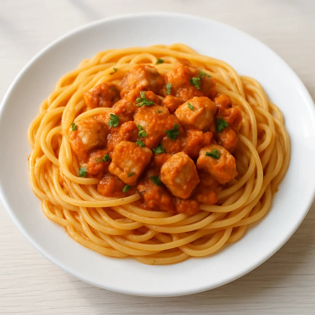 Spaghetti z indykiem