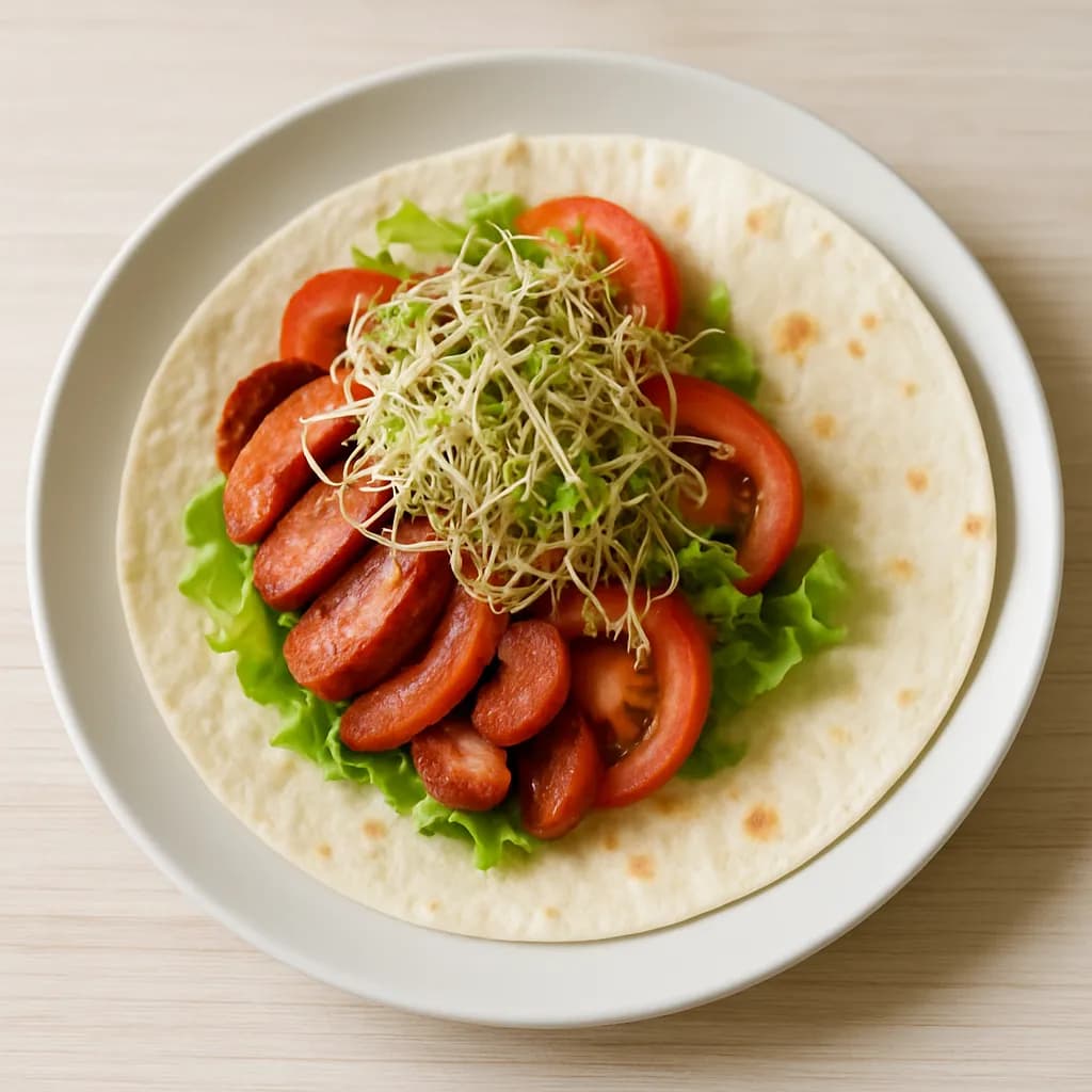 Tortilla z kiełkami