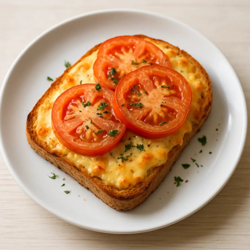 Tost z serem i pomidorem z pieca