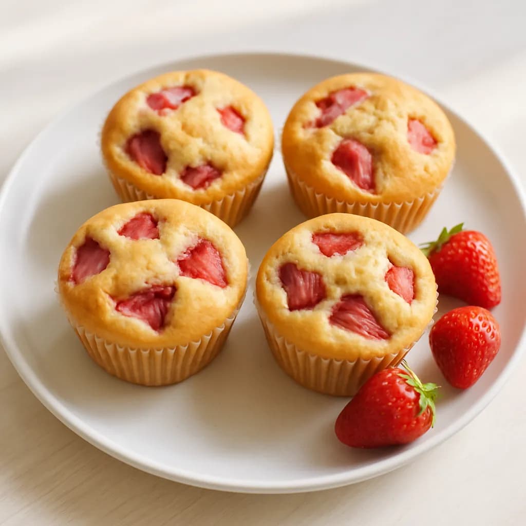 Truskawkowe muffiny