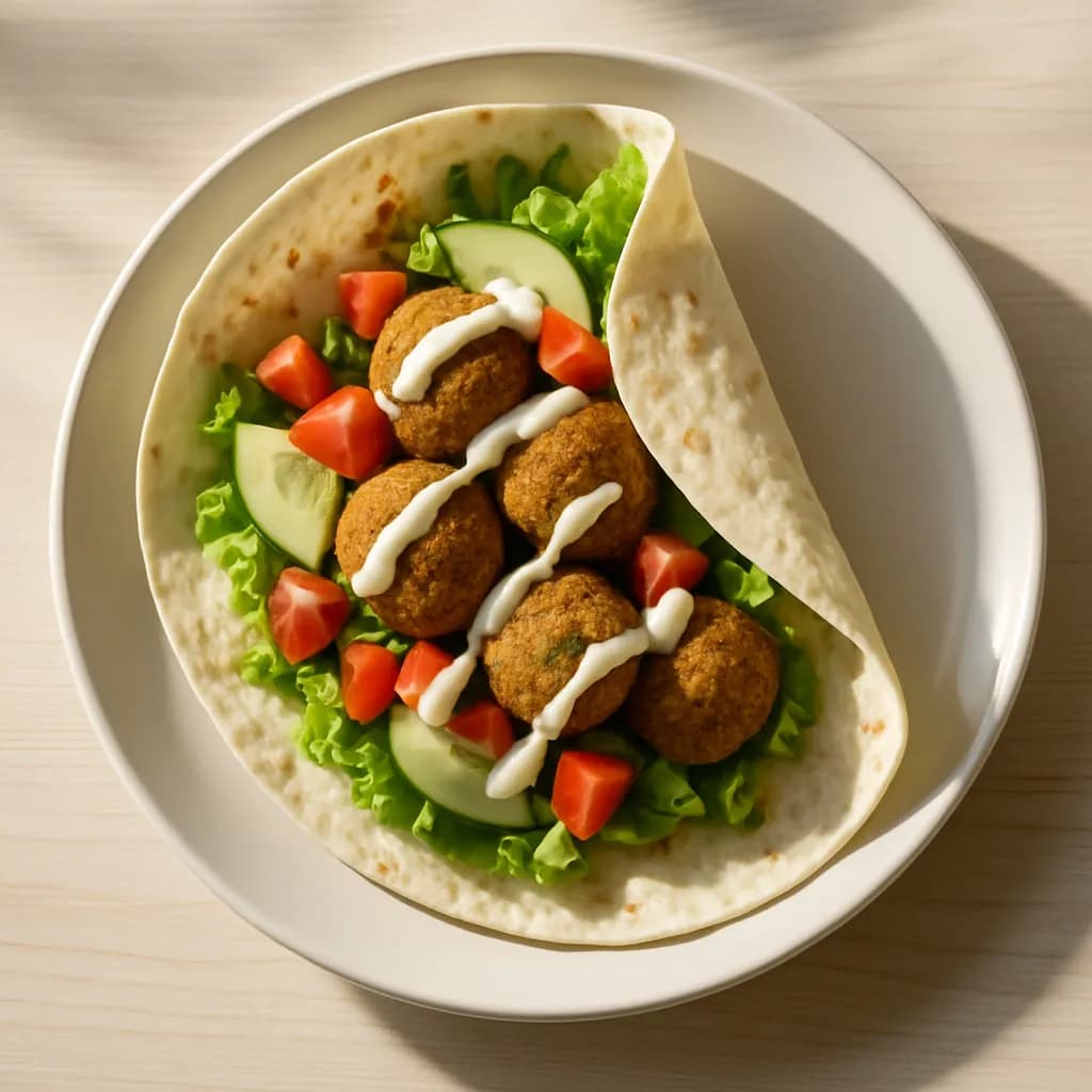 Wrap z falafelami