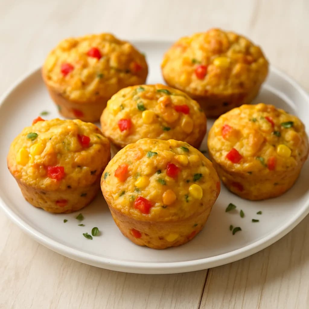 Wytrawne muffiny z kukurydzą i papryką