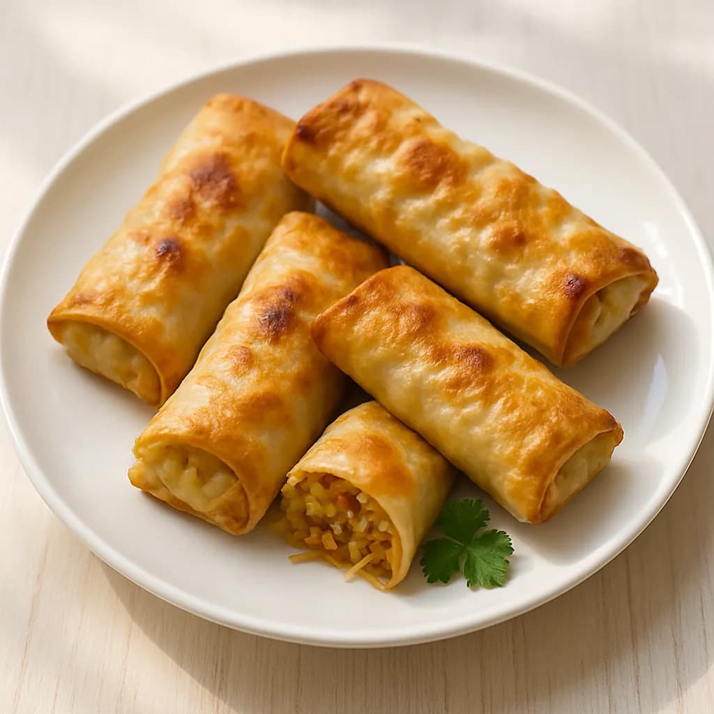 Zapiekane spring rolls