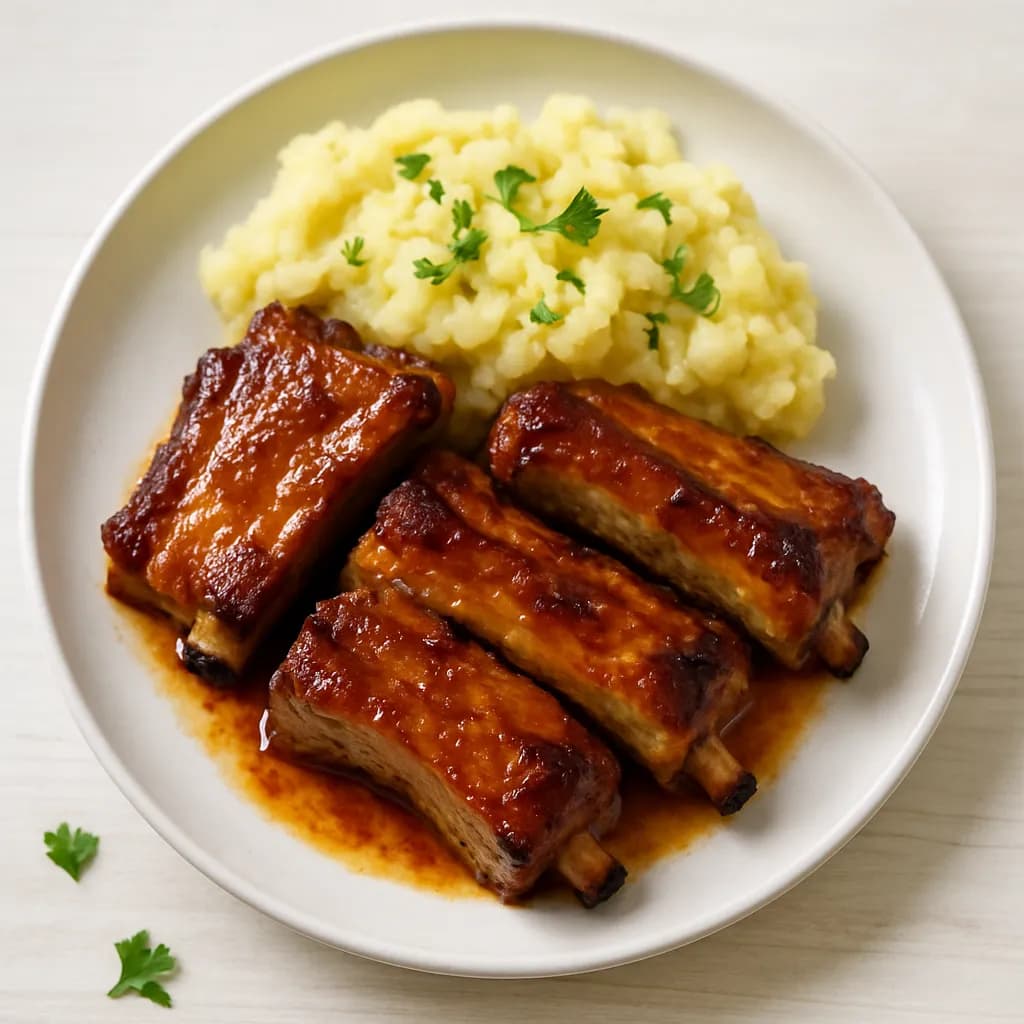 Żeberka pieczone w miodzie