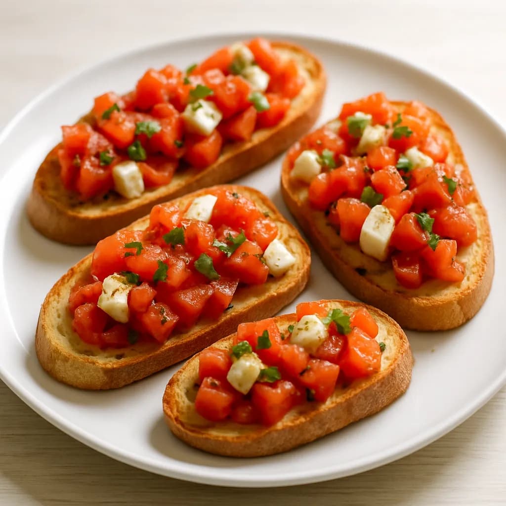Bruschetta z pomidorem i mozzarellą