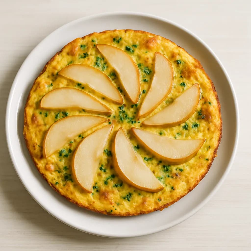 Frittata z gruszkami