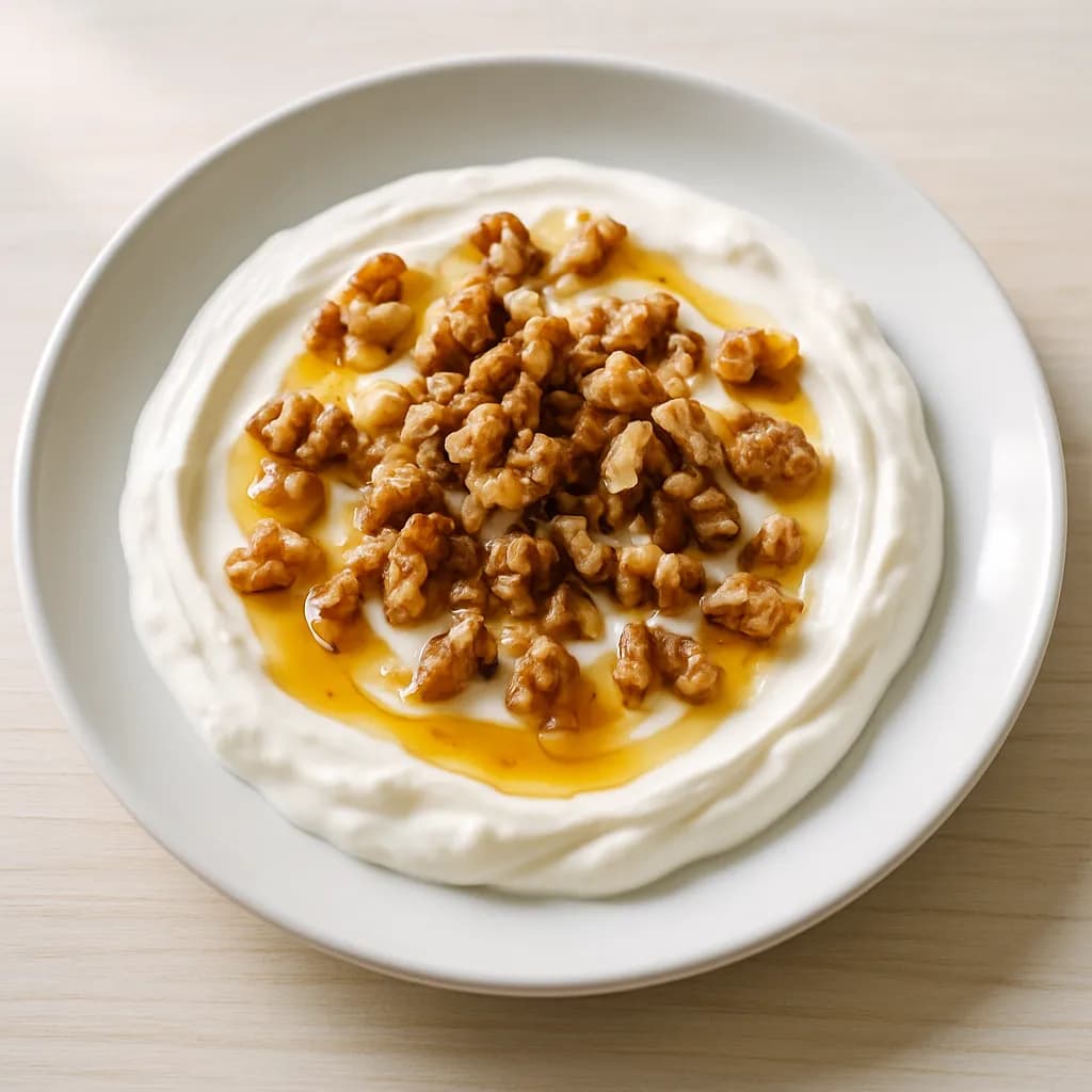 Jogurt grecki z miodem i orzechami