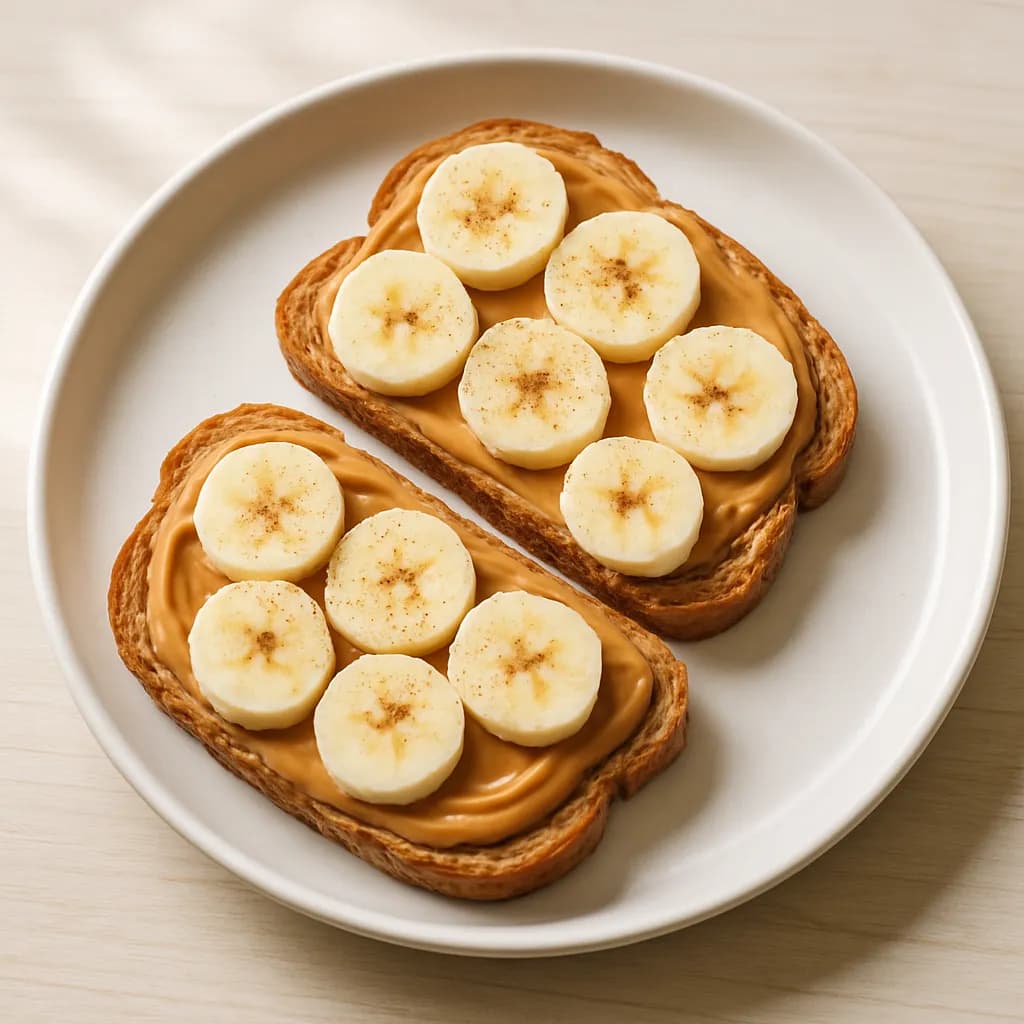 Kanapki z masłem orzechowym i bananem