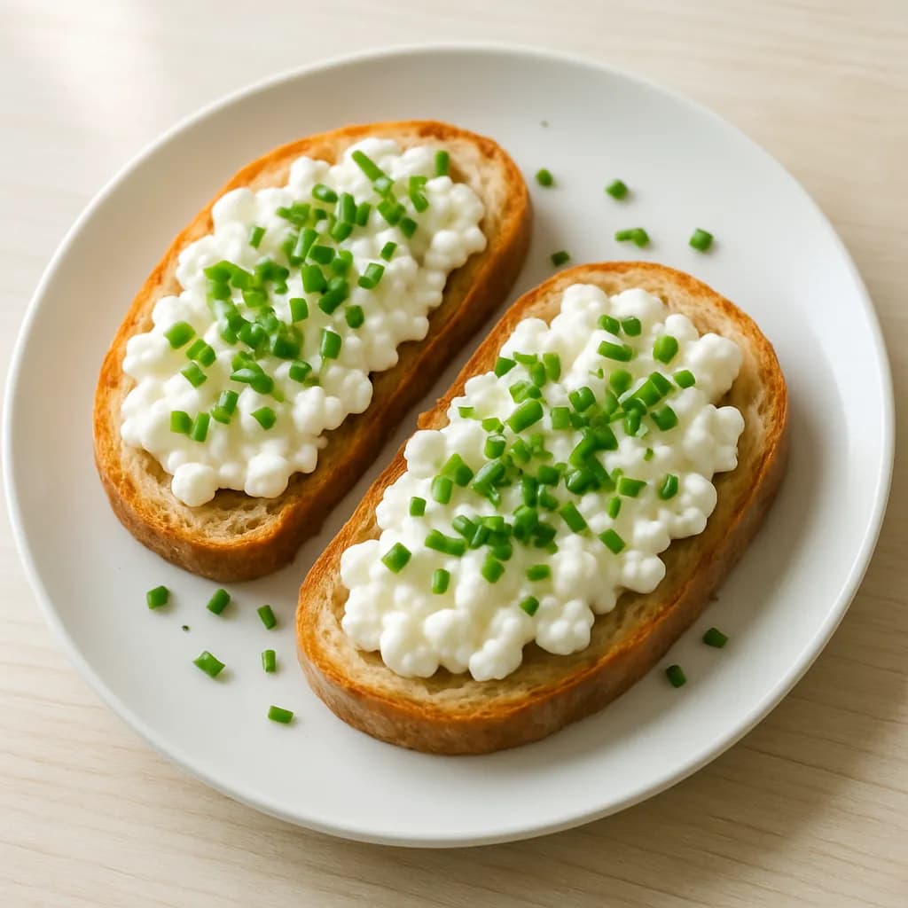 Kanapki z serkiem wiejskim ze szczypiorkiem