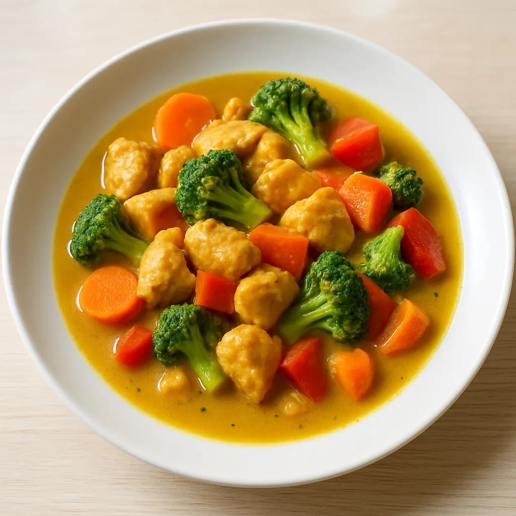 Kurczak w sosie curry z warzywami