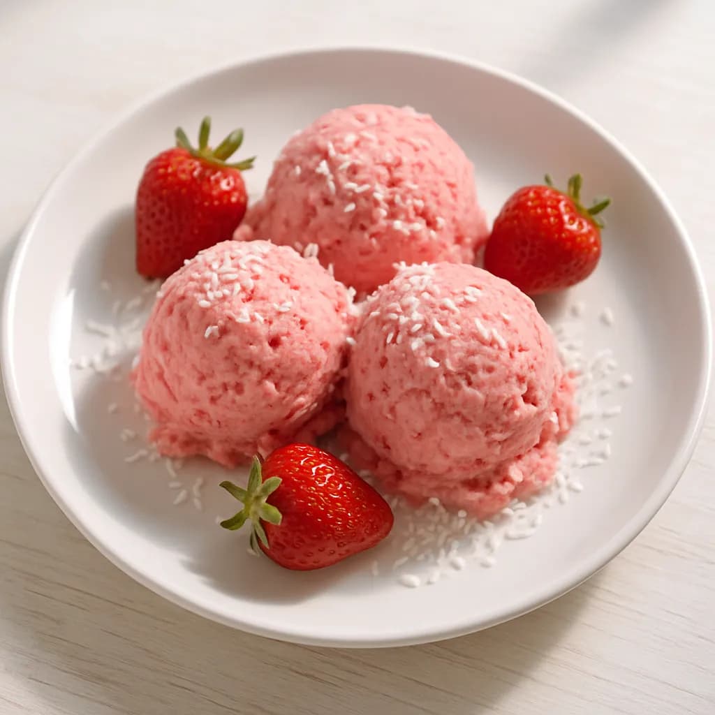 Lody truskawkowo-kokosowe