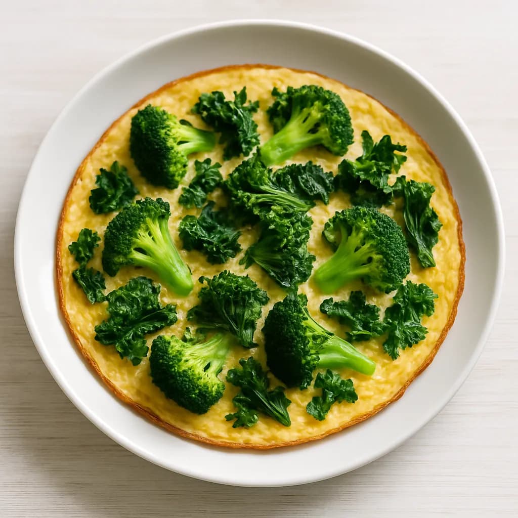 Omlet z brokułem i jarmużem