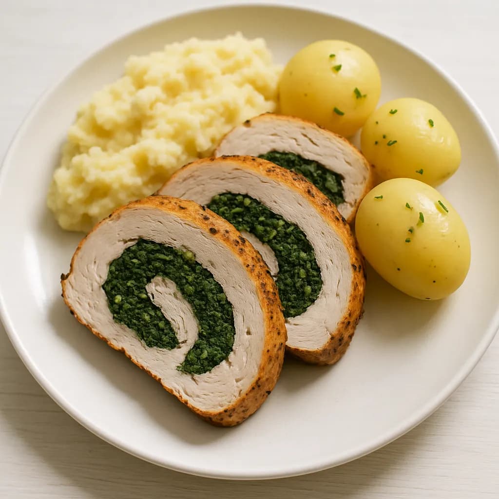 Pieczeń z indyka ze szpinakiem