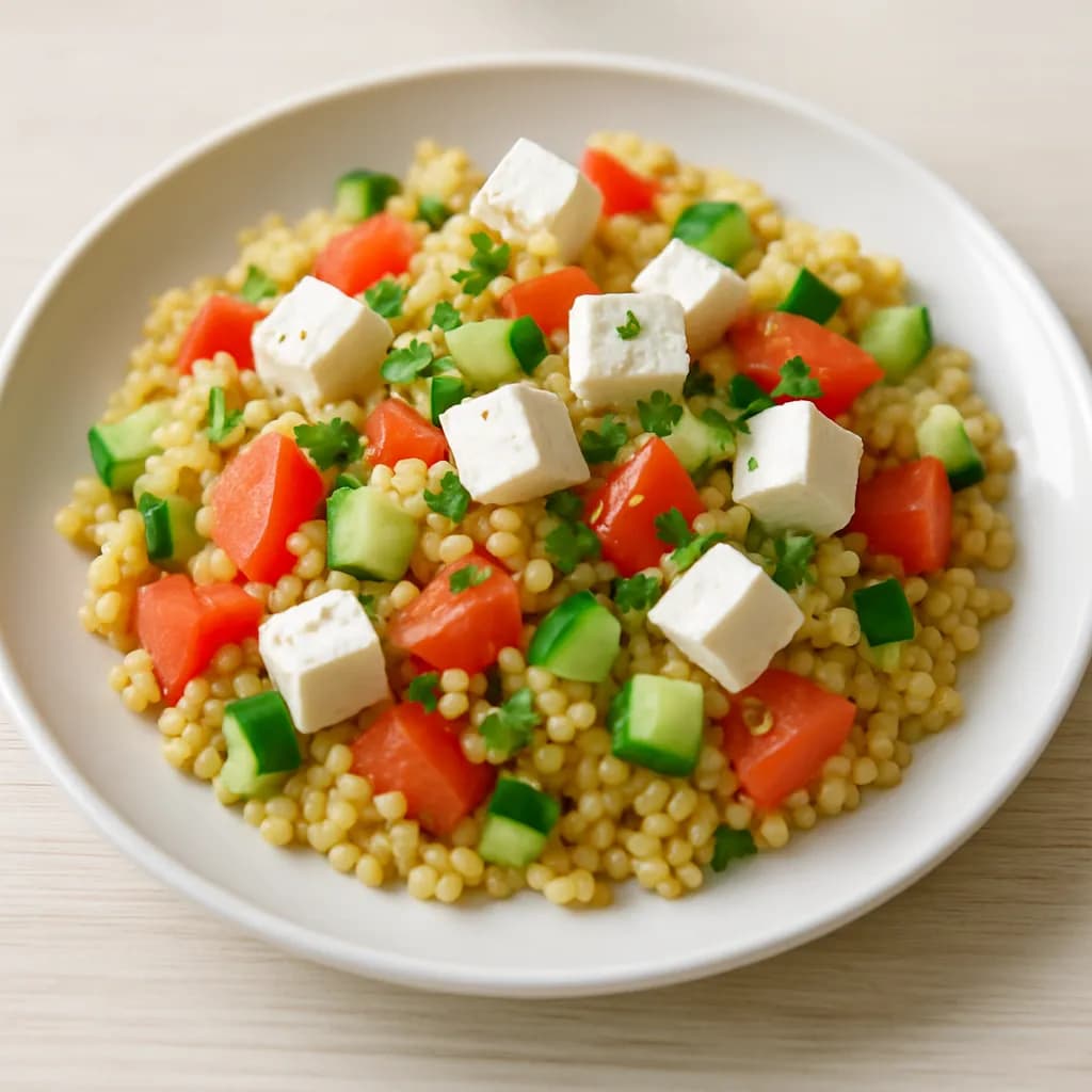 Sałatka z kaszą bulgur i fetą