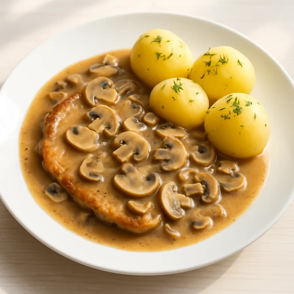 Schab w sosie pieczarkowym