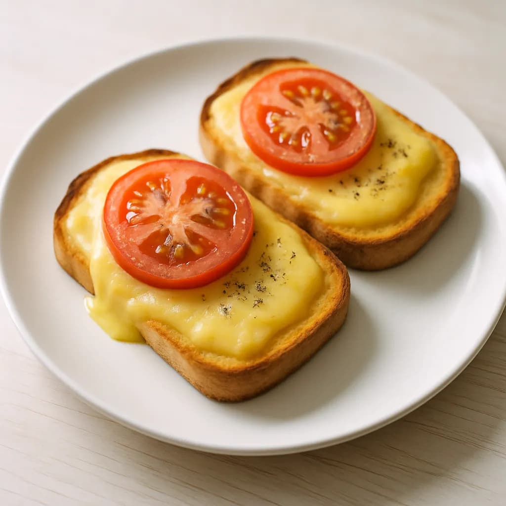 Tosty z serem gouda i pomidorem