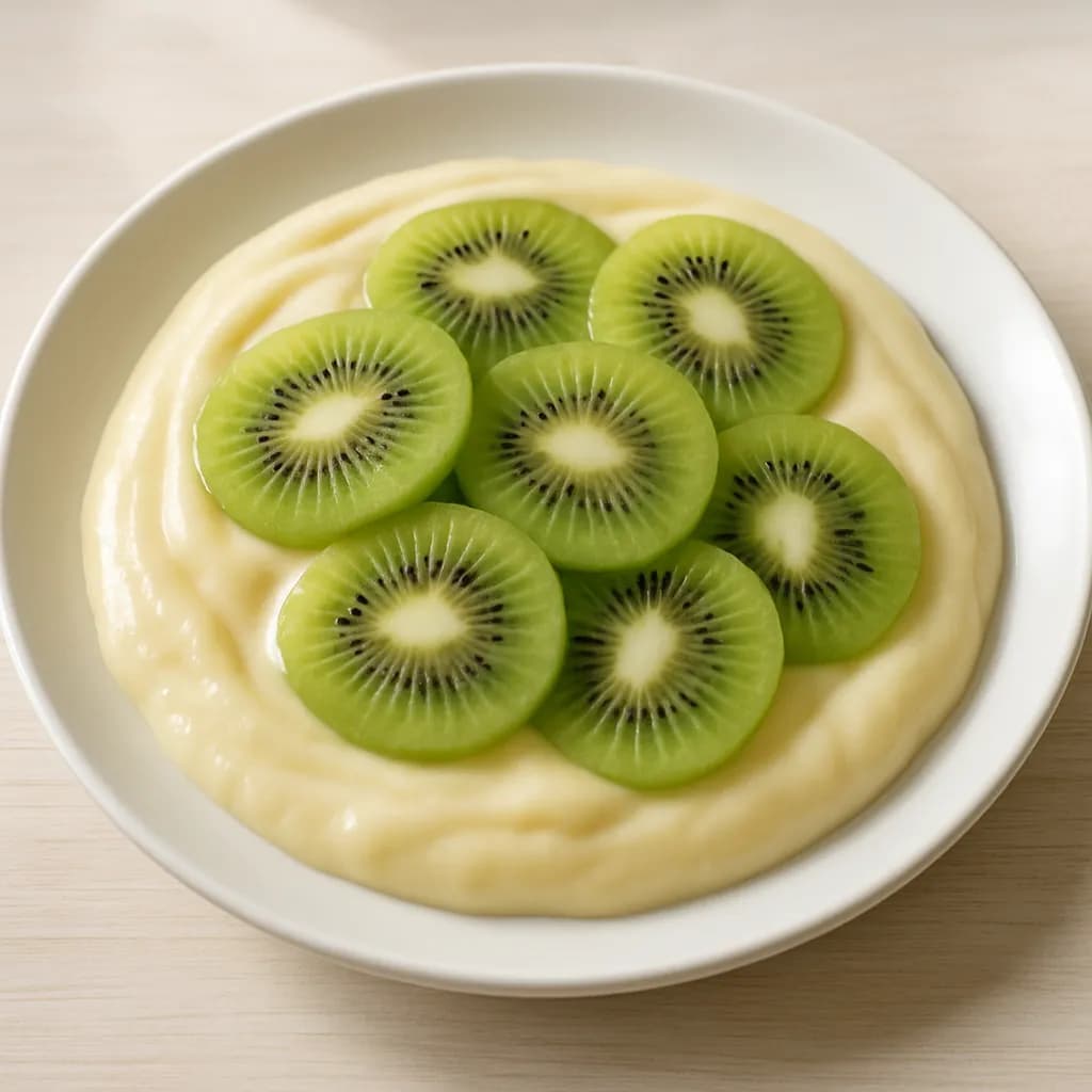 Waniliowy budyń z kiwi